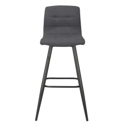 Wohnen Hocker<Barstühle in Anthrazit Stoffbezug - Una (2er Set)
