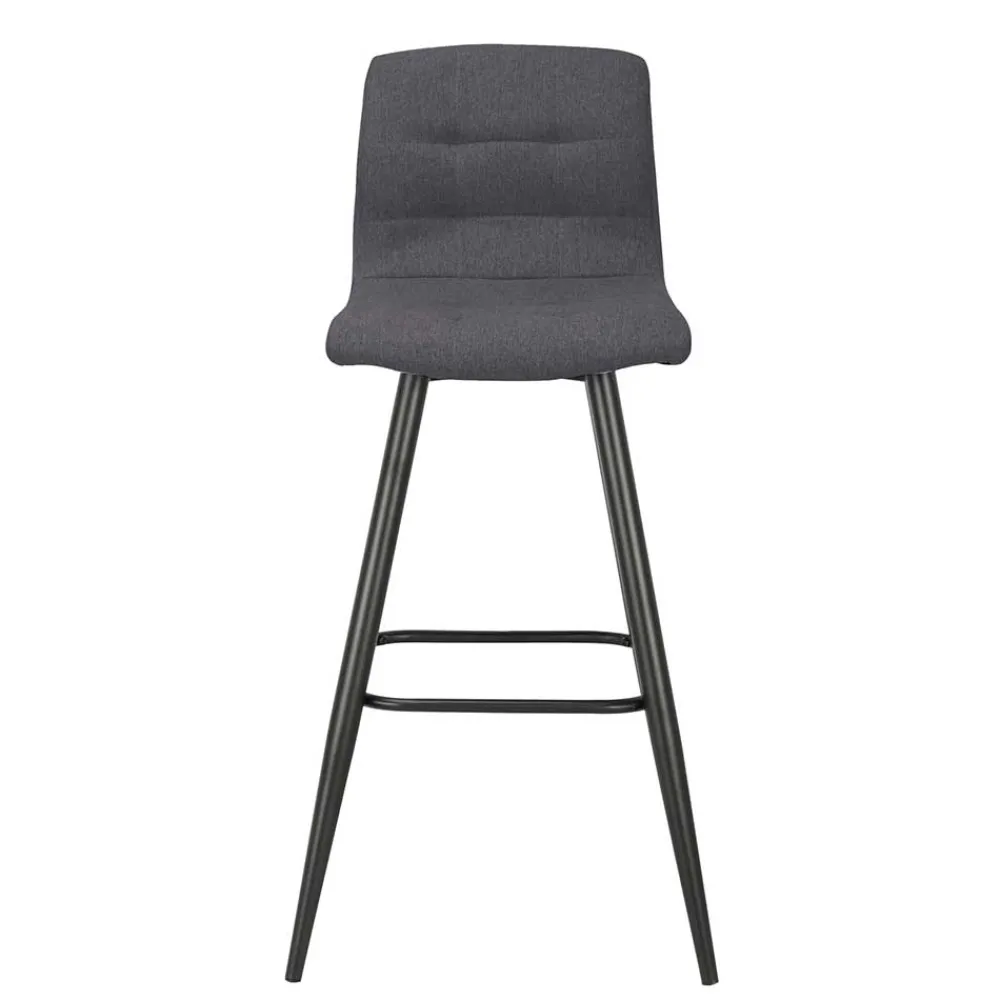 Wohnen Hocker<Barstühle in Anthrazit Stoffbezug - Una (2er Set)