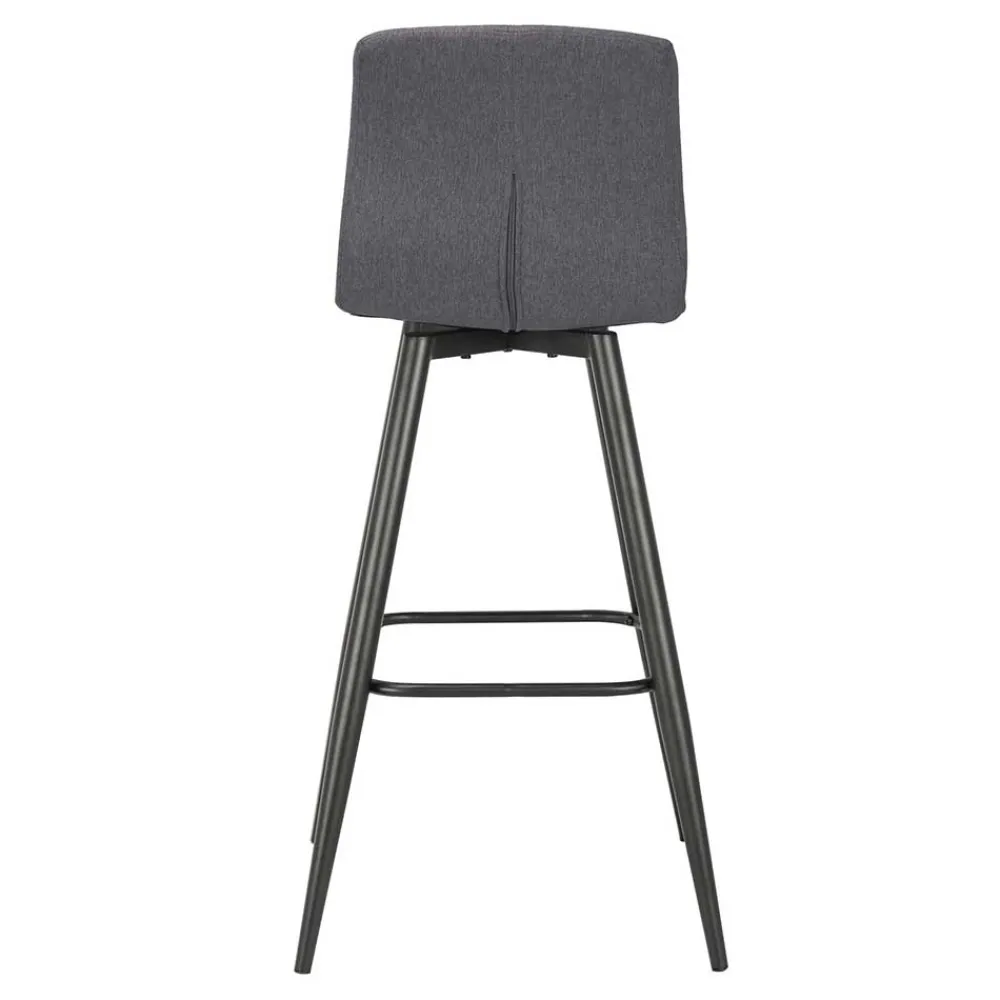 Wohnen Hocker<Barstühle in Anthrazit Stoffbezug - Una (2er Set)