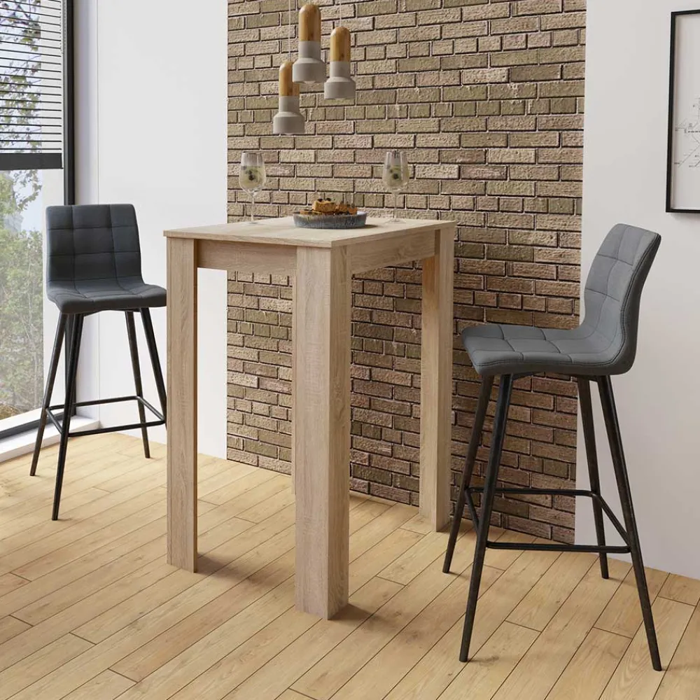 Wohnen Hocker<Barstühle in Anthrazit Stoffbezug - Una (2er Set)