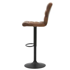 Wohnen Hocker<Barstühle in Braun Microfaser - Mivoje (2er Set)