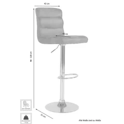 Wohnen Hocker<Barstühle in Braun Microfaser - Mivoje (2er Set)
