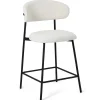 Wohnen Hocker<Barstühle in Cremeweiß und Schwarz - Bean (2er Set)