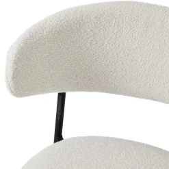 Wohnen Hocker<Barstühle in Cremeweiß und Schwarz - Bean (2er Set)
