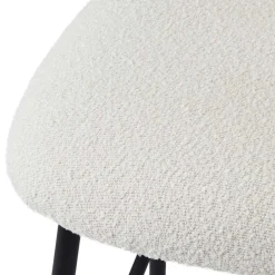 Wohnen Hocker<Barstühle in Cremeweiß und Schwarz - Bean (2er Set)