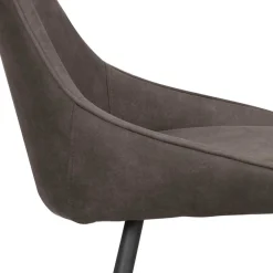 Wohnen Hocker<Barstühle in Dunkelgrau Microfaser - Ireen (2er Set)