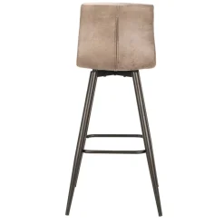 Wohnen Hocker<Barstühle in Hellbraun Microfaser - Knox (2er Set)