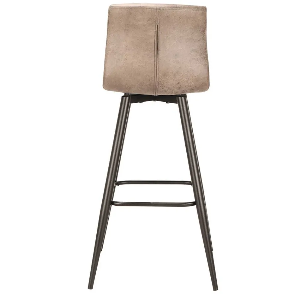 Wohnen Hocker<Barstühle in Hellbraun Microfaser - Knox (2er Set)