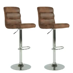 Wohnen Hocker<Barstühle in Vintage Braun - Emli (2er Set)