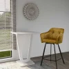 Wohnen Hocker<Barstühle mit Armlehnen in Ocker Samt - Betria (2er Set)