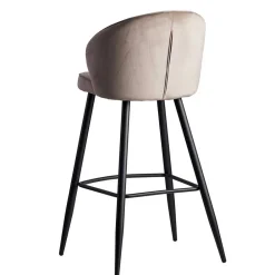 Wohnen Hocker<Barstuhl aus Samt in Beige - Narcissan