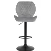 Wohnen Hocker<Barstuhl aus Velours in Grau - Brooklyn (2er Set)