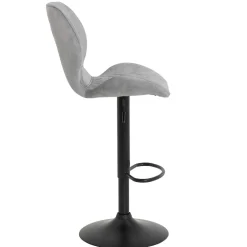 Wohnen Hocker<Barstuhl aus Velours in Grau - Brooklyn (2er Set)