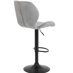 Wohnen Hocker<Barstuhl aus Velours in Grau - Brooklyn (2er Set)