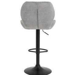 Wohnen Hocker<Barstuhl aus Velours in Grau - Brooklyn (2er Set)