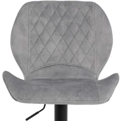 Wohnen Hocker<Barstuhl aus Velours in Grau - Brooklyn (2er Set)