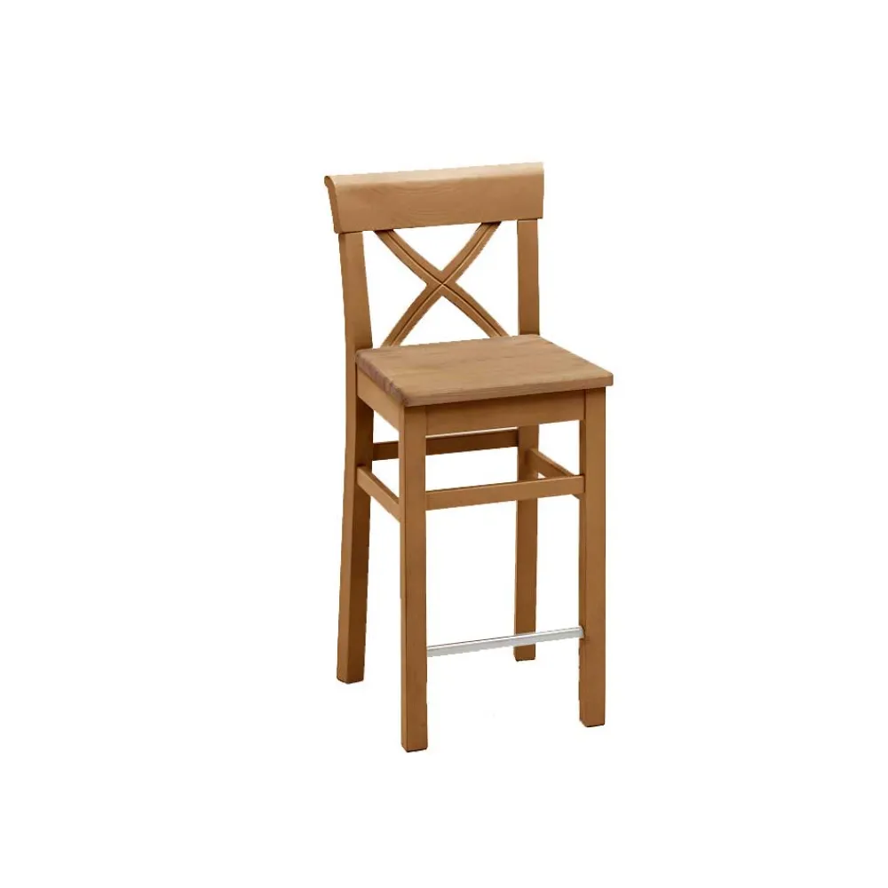 Wohnen Hocker<Barstuhl Giurgia aus Kiefer Massivholz