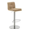 Wohnen Hocker<Barstuhl in Beige Stoff und Microfaser - Kenzy