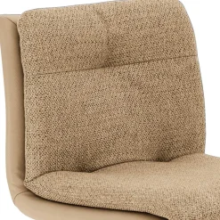 Wohnen Hocker<Barstuhl in Beige Stoff und Microfaser - Kenzy