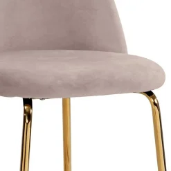 Wohnen Hocker|Stühle<Barstuhl in Beige und Gold - Furcios (2er Set)