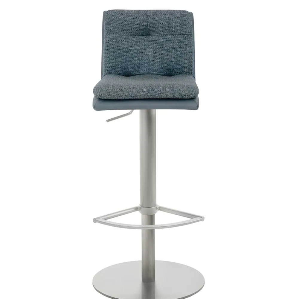 Wohnen Hocker<Barstuhl in Blaugrau und Hellblau - Enzyla