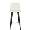 Wohnen Hocker<Barstuhl in Cremeweiß Bouclebezug - Gray (2er Set)