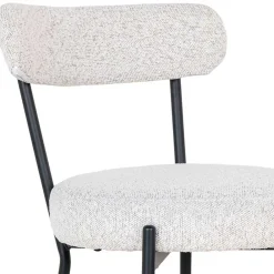Wohnen Hocker<Barstuhl in Cremeweiß Boucle - Elliot