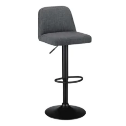 Wohnen Hocker<Barstuhl in Grau und Schwarz - Kedniel