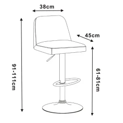 Wohnen Hocker<Barstuhl in Grau und Schwarz - Kedniel