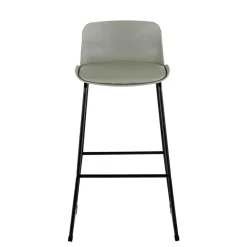 Wohnen Hocker<Barstuhl in Grau und Schwarz - Cavanna (2er Set)