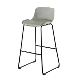 Wohnen Hocker<Barstuhl in Grau und Schwarz - Cavanna (2er Set)