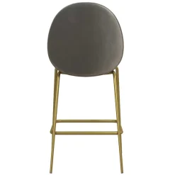 Wohnen Hocker|Stühle<Barstuhl in Hellgrau und Messing - Loreo