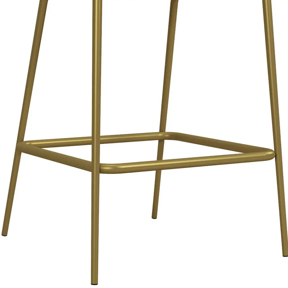 Wohnen Hocker|Stühle<Barstuhl in Hellgrau und Messing - Loreo