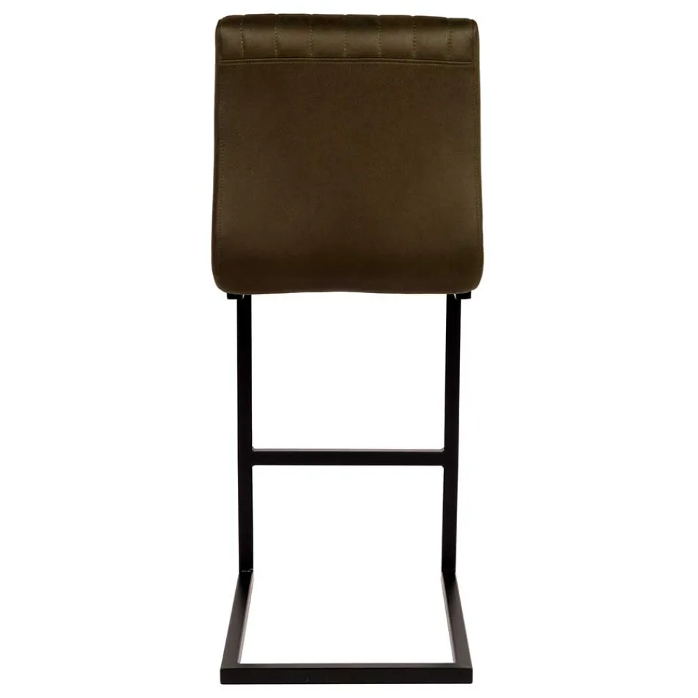 Wohnen Hocker<Barstuhl in Oliv Grün Microfaserbezug - Lnyza (2er Set)