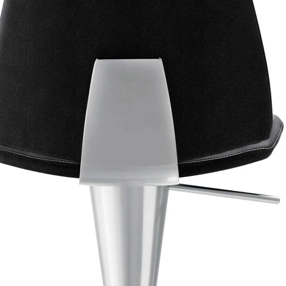 Wohnen Hocker<Barstuhl in Schwarz - echtes Leder - Jodolio