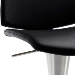 Wohnen Hocker<Barstuhl in Schwarz - echtes Leder - Jodolio