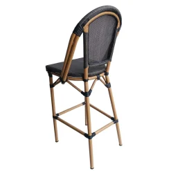 Wohnen Hocker<Barstuhl in Schwarzbraun Stoff - Meskus