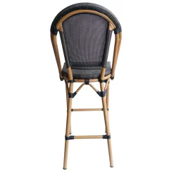 Wohnen Hocker<Barstuhl in Schwarzbraun Stoff - Meskus