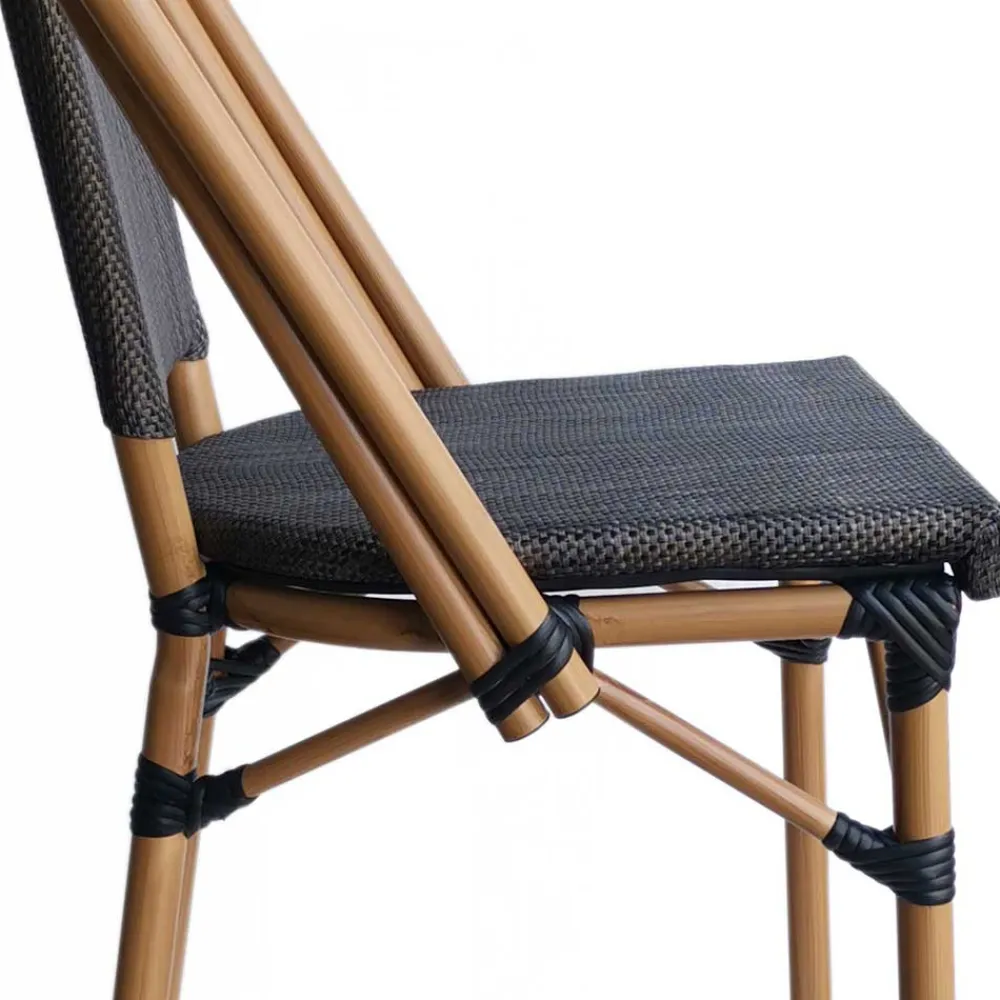 Wohnen Hocker<Barstuhl in Schwarzbraun Stoff - Meskus