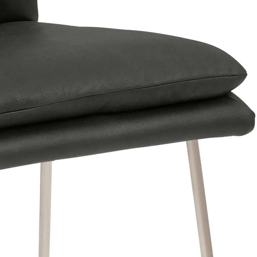Wohnen Hocker<Barstuhl mit 67cm Sitzhöhe in Dunkelgrau - Rock