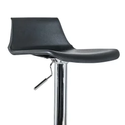 Wohnen Hocker<Barstuhl mit Kunststoffsitz in Schwarz Nomati höhenverstellbar