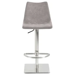 Wohnen Hocker<Barstuhl mit Schalensitz in Lichtgrau - Inn