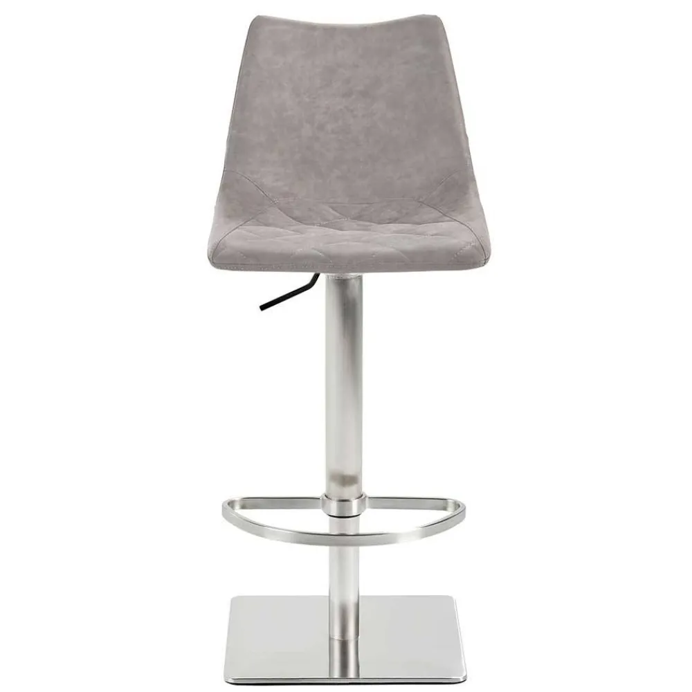 Wohnen Hocker<Barstuhl mit Schalensitz in Lichtgrau - Inn
