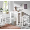 Wohnen Sitzgruppe<Bartisch und Barhocker in Weiß - Zanaris (dreiteilig)