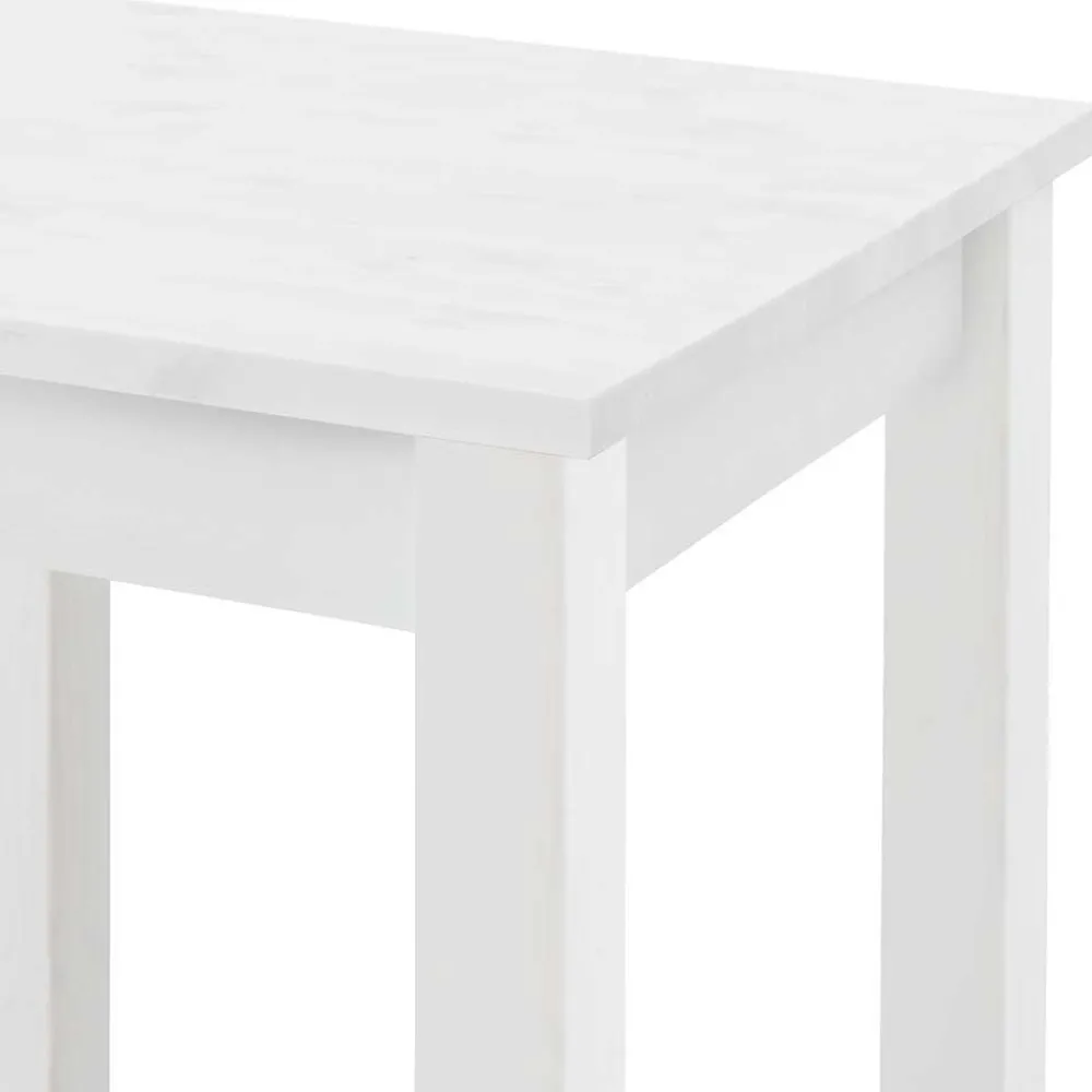 Wohnen Sitzgruppe<Bartisch und Barhocker in Weiß - Zanaris (dreiteilig)