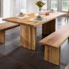 Wohnen Tische<Baumesstisch aus Wildeiche Massivholz - Cantinos