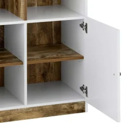 Wohnen Regale|Vitrinen<Bücherregal in Holz verwittert Dekor - Heico