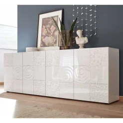 Wohnen Sideboards<Bedrucktes Sideboard in Weiß hochglänzend - Vascaub