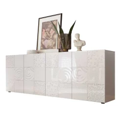 Wohnen Sideboards<Bedrucktes Sideboard in Weiß hochglänzend - Vascaub