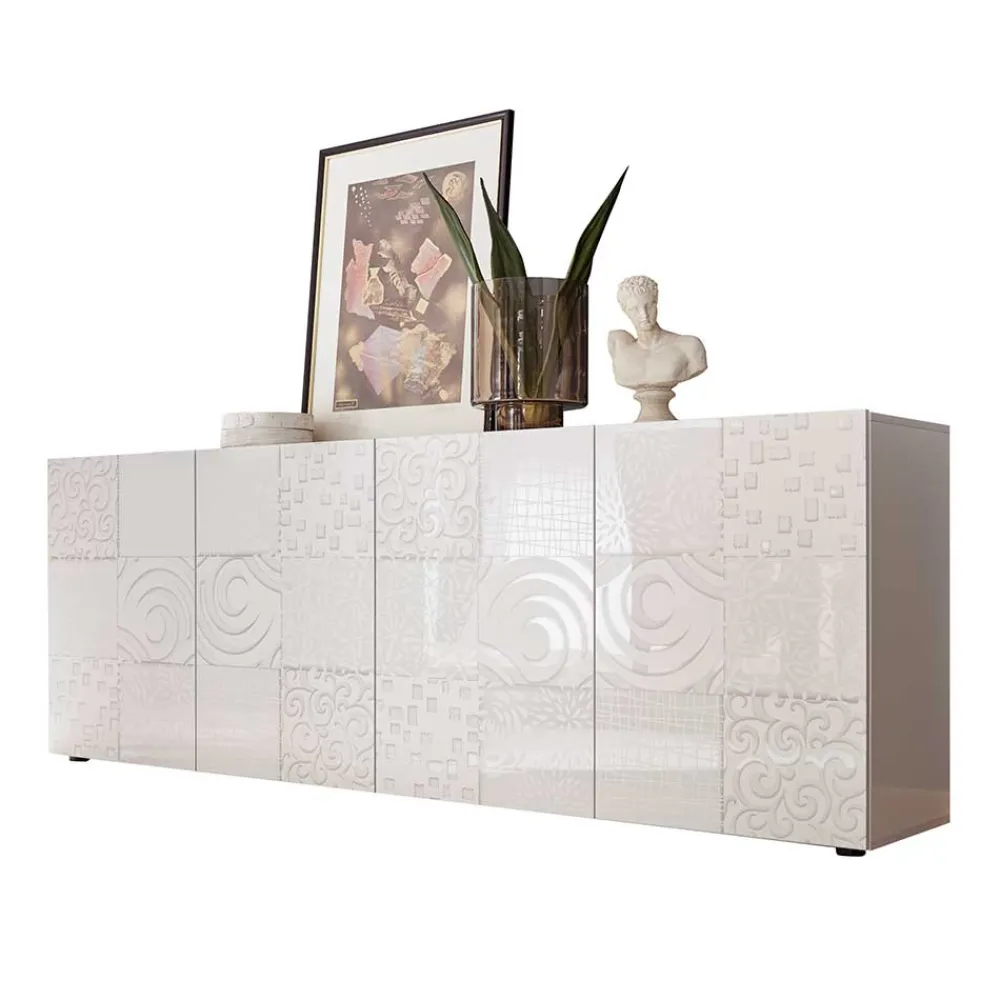 Wohnen Sideboards<Bedrucktes Sideboard in Weiß hochglänzend - Vascaub